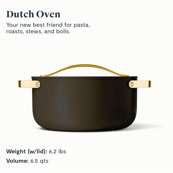 Caraway Nonstick Ceramic Dutch Oven Pot with Lid - Picture 5 of 6